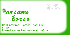 mariann borso business card